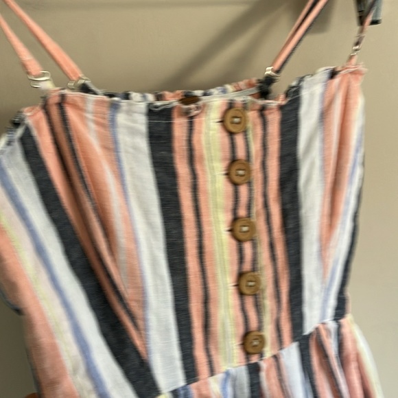 Free People Lilah pleated tube dress size small multicoloured striped strappy - Picture 5 of 9
